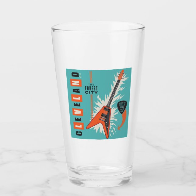 Copo De Pint Cleveland Ohio | Violão elétrico (Frente)