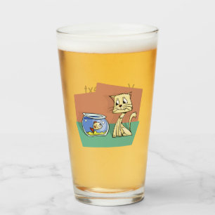 Copo De Pint Clipe de gato e de tigela