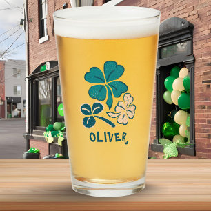 Copo De Pint Clover Green Shamrock na Irlanda Personalizado