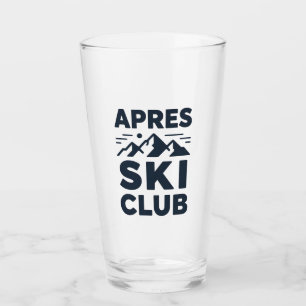 Copo De Pint Clube Apres Ski Logotipo Montanha - Inverno Mascul