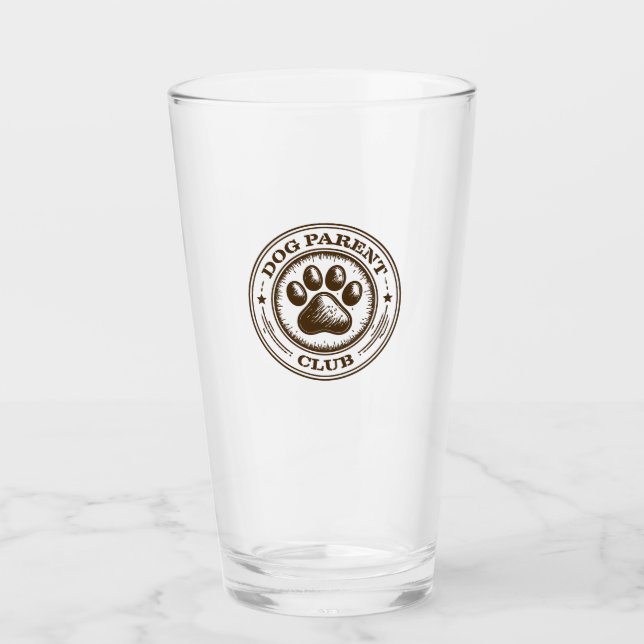 Copo De Pint Clube de Pais de Cachorro, Orgulhosamente Leal e A (Frente)