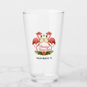 Copo De Pint Clube de Tênis Flamingo Vintage Personalizado