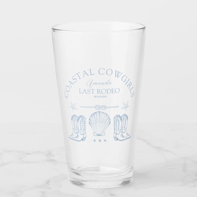 Copo De Pint Coasteira Cowgirl Boots Festa de solteira Ocidenta (Frente)