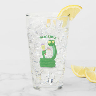Copo De Pint Cobra verde engraçado com desenhos de maraca