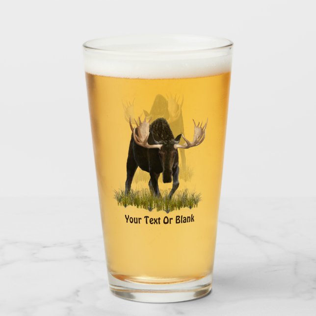 Copo De Pint Cobrança Da Moose Bull Em Papel Antigo (Frente (Preenchido))