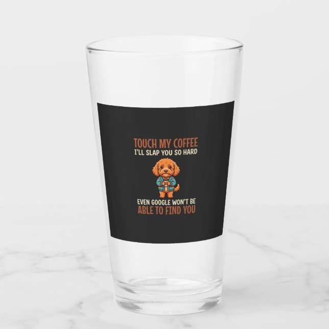 Copo De Pint Cockapoo Engraçado Amante de Café (Frente)