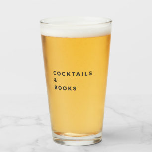 Copo De Pint Cocktails e livros