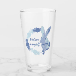 Copo De Pint Coco o Sticker de Coelho “Eu Acredito em Mim” Azul
