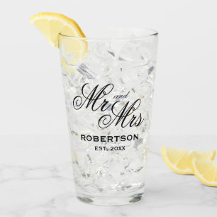 Copo De Pint Codificação de óculos de casamento entre o Sr. e a
