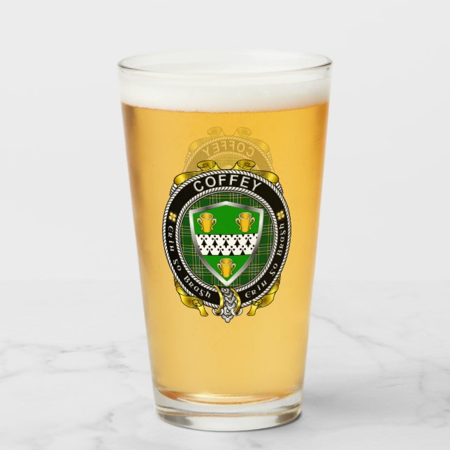 Copo De Pint Coffey/O'Coffey Irish Beer Glass (Frente (Preenchido))
