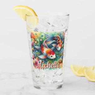 Copo De Pint Coi Fish Whimsical Watercolor Personalizado