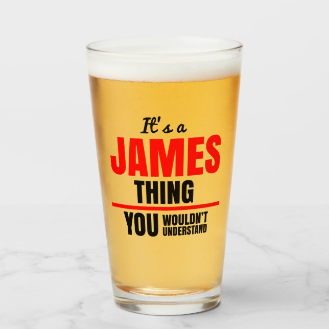 Copo De Pint Coisa do James que você não entenderia (Frente (Preenchido))