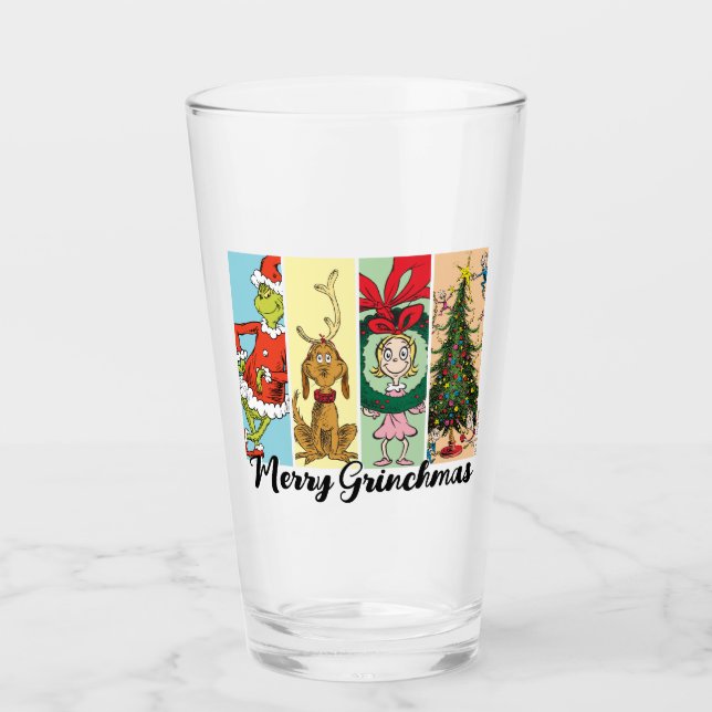 Copo De Pint Colagem de Férias Merry Grinchmas (Frente)