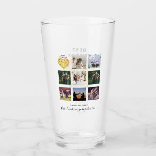 Copo De Pint Colagem de Fotografias BFF Oferece Amigos Pink Dus