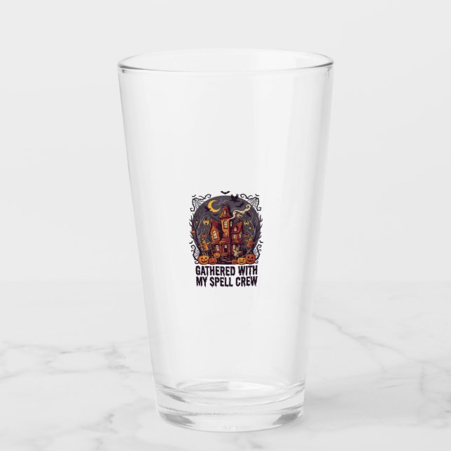 Copo De Pint Colheita Assombrada de Halloween (Frente)