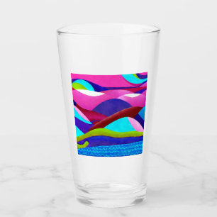 Copo De Pint Colinas oceânicas coloridas
