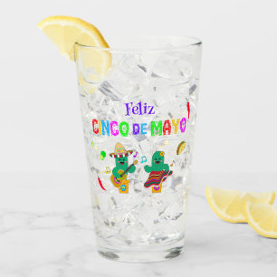 Copo De Pint Colorido Cinco Festivos de Mayo 2025 Dançando Cact