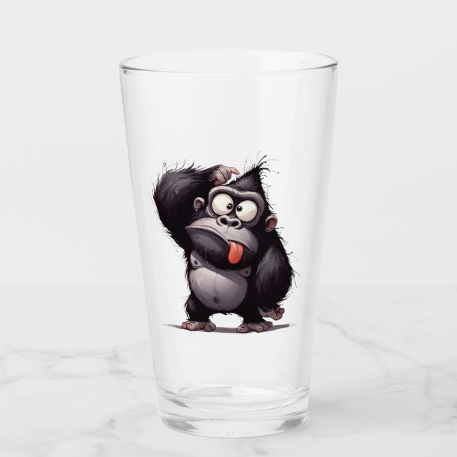 Copo De Pint Columbus Day Goofy Gorilla Mug (Frente)