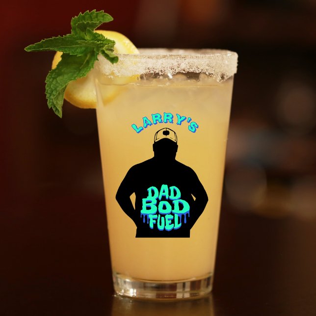 Copo De Pint Combustível de pai (Dad Bod Fuel Funny Glass
)