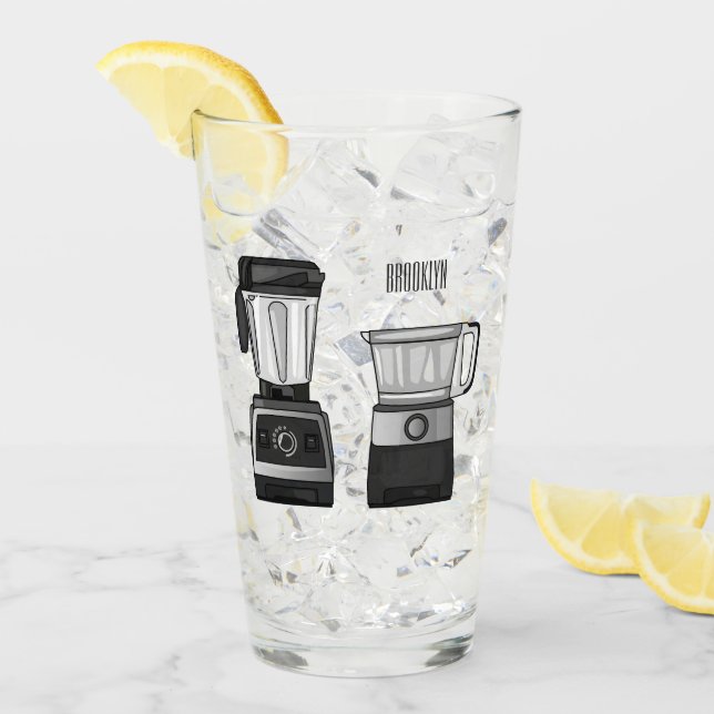 Copo De Pint Comida e ilustração do desenho do blender (Gelo frontal)