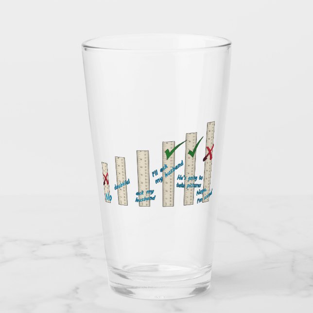 Copo De Pint Comprimento das preferências humorísticas dos gove (Frente)