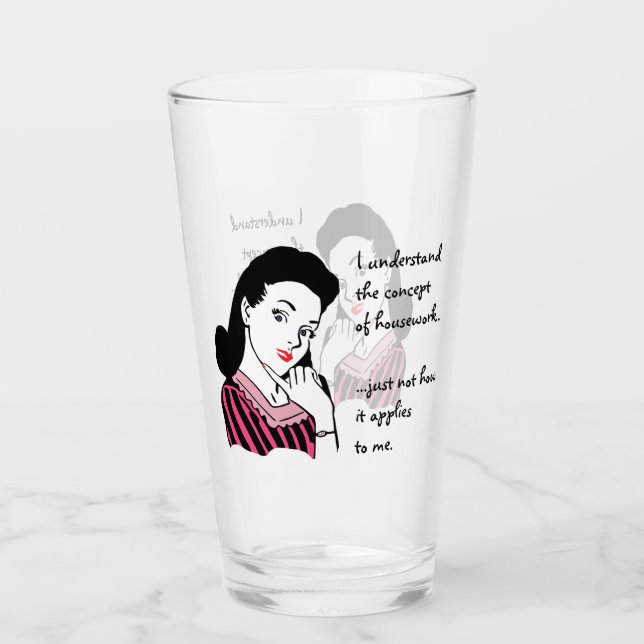 Copo De Pint Conceito engraçado dos trabalhos domésticos (Frente)
