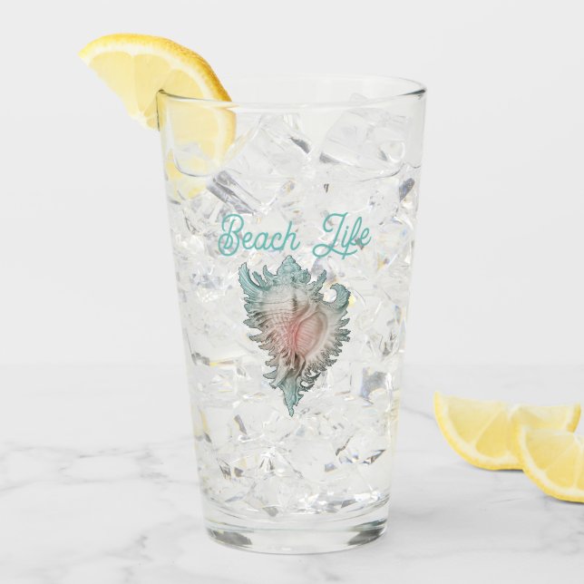 Copo De Pint Conch Shell "Beach Life" (Gelo frontal)