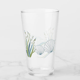 Copo De Pint Conchas e bordas de algas marinhas