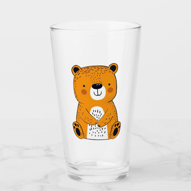 Copo De Pint Condecoração de ursos bonitos (Frente)