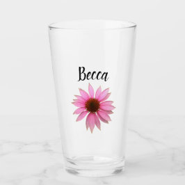 Copo De Pint Coneflower Roxo Brilhante Vidro Personalizado