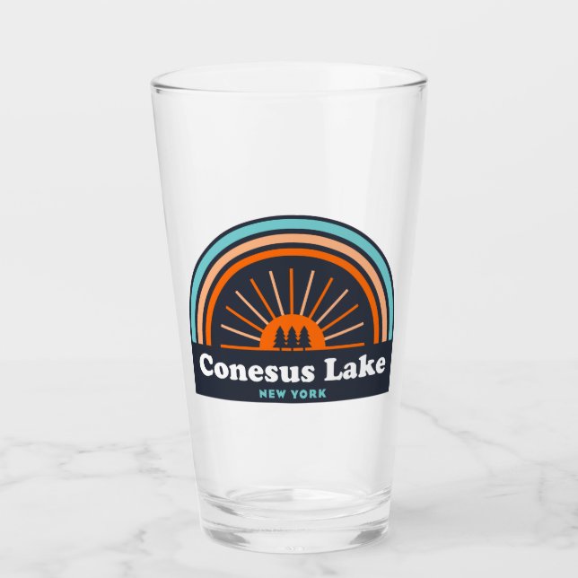 Copo De Pint Conesus Lake New York Rainbow (Frente)