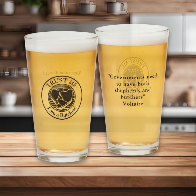 Copo De Pint Confie em mim, sou um açougueiro (Criador carregado)