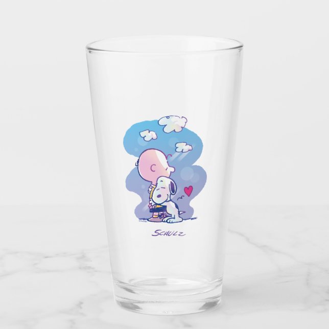 Copo De Pint Conforto e segurança | Charlie & Snoopy Hug (Frente)