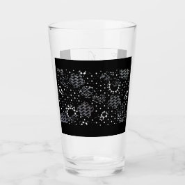 Copo De Pint Conjunto de vidros com desenho de rosa e serigrafi