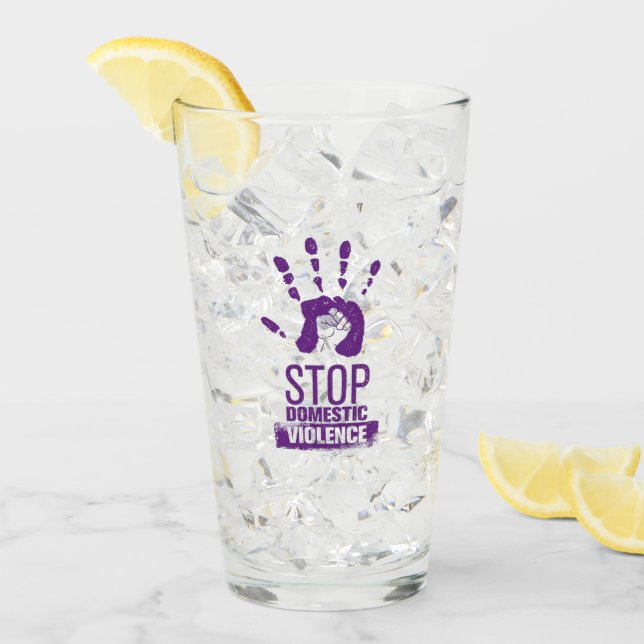 Copo De Pint Consciência da violência doméstica (Gelo frontal)