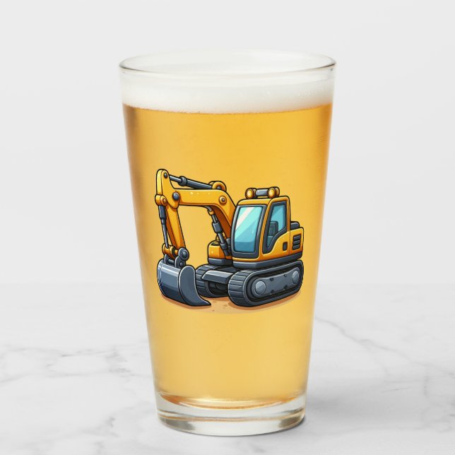 Copo De Pint Construção/Escavadeira  (Frente (Preenchido))