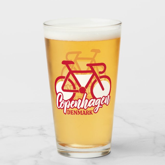 Copo De Pint Copenhagen Denmark Cycling (Traseira (Preenchido))