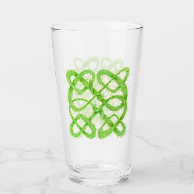 Copo De Pint Copo para Bebidas Pint GREEN CELTIC KNOT (Frente)