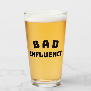 Copo De Pint Copo Pint BAD Influence – Tipografia Preta e Desta