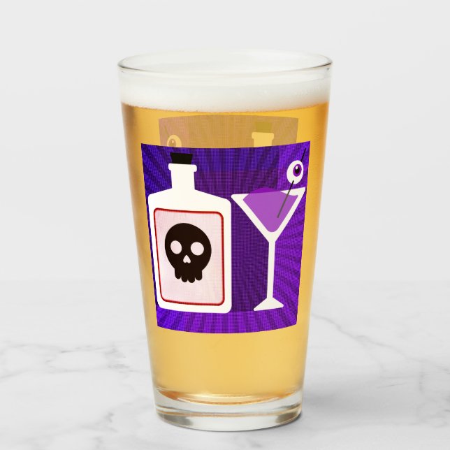 Copo De Pint Coquetel do PopArt Halloween (Frente (Preenchido))