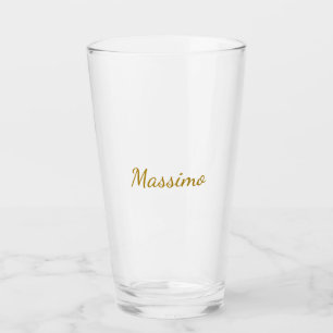 Copo De Pint Cor Colorida Caligrafia Elegante Simples Nome