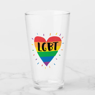 Copo De Pint Coração Arco-Íris LGBT