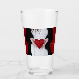Copo De Pint Coração de Amor Vermelho Sparkly (Dia de os namora