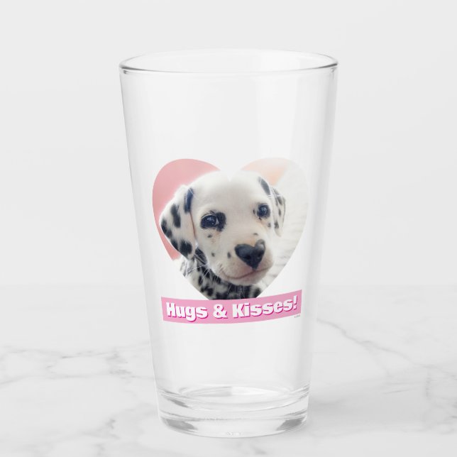 Copo De Pint Coração de Dalmata Nariz (Frente)