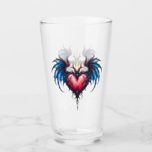 Copo De Pint Coração Flamebound da Lua – Amor Cósmico Gótico
