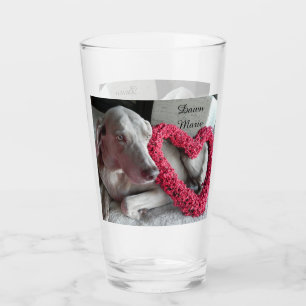 Copo De Pint Coração Personalizado da Chuva - Vidro de Cachorro