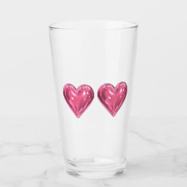 Copo De Pint Coração rosa