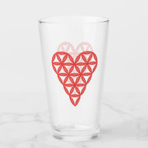 Coração Sagrado - Coração da vida, 3D/Vermelho.