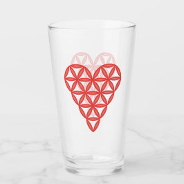 Copo De Pint Coração Sagrado - Coração da vida, 3D/Vermelho.