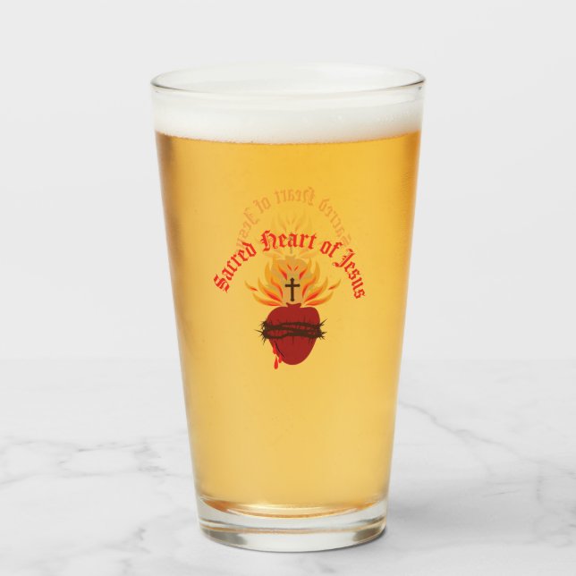 Copo De Pint Coração Sagrado de Jesus (Frente (Preenchido))